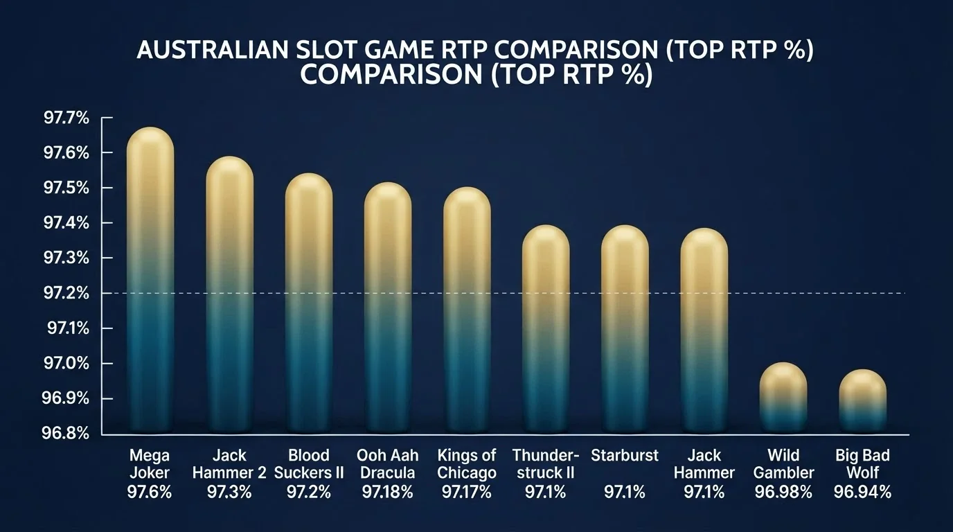 A visual comparison of RTP percentages across 1Spin4Win's top-performing slot titles