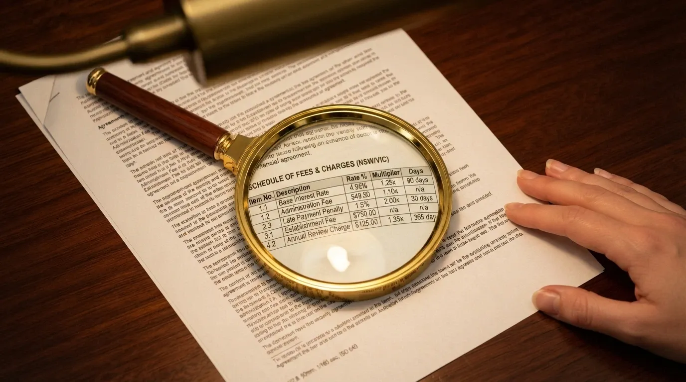 A magnifying glass held over bonus terms and conditions, highlighting wagering, max bet and validity clauses