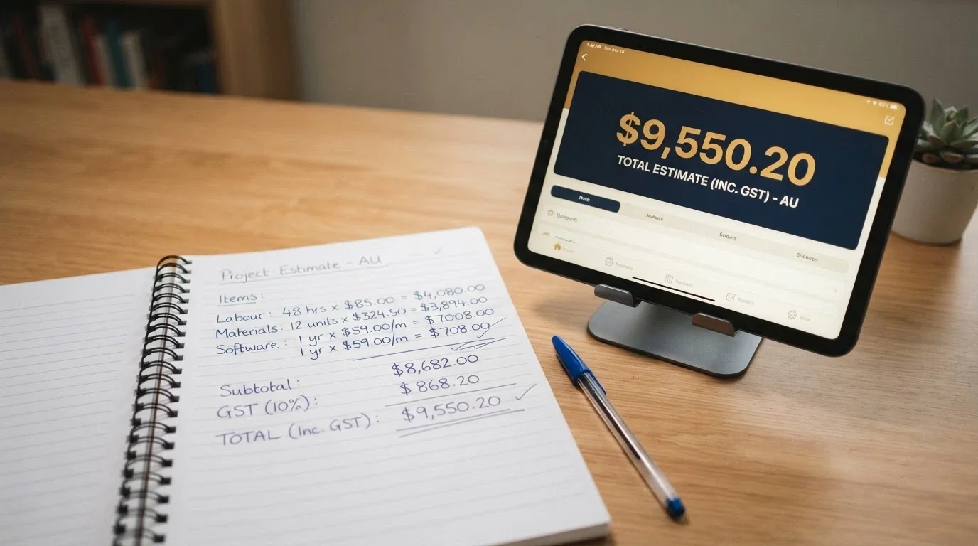 A notepad with handwritten wagering calculations next to a screen showing a casino welcome-bonus banner with a large dollar figure