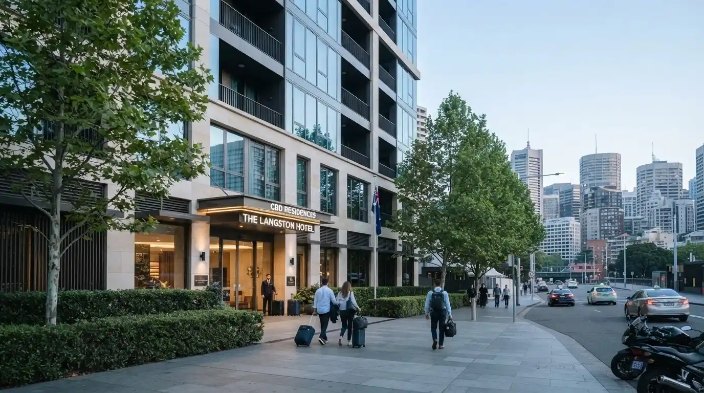 A Canberra CBD hotel exterior within walking distance of the casino