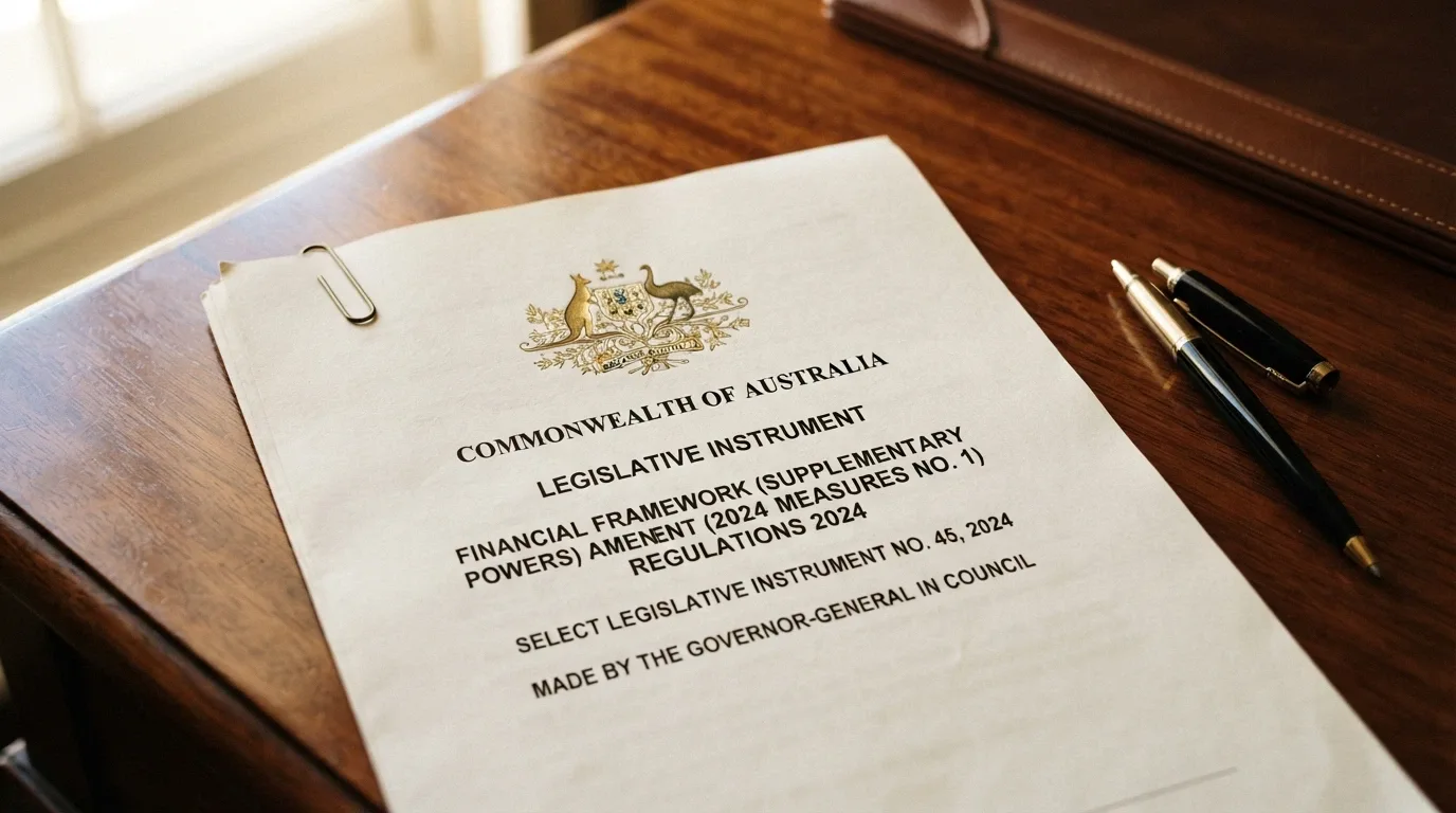 A close-up of an Australian government document with the Commonwealth Coat of Arms and the words Interactive Gambling Act visible on the cover
