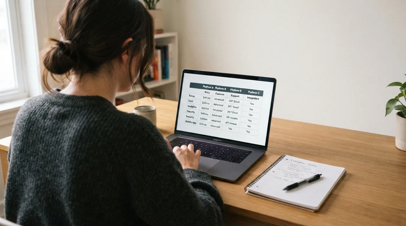 A side-by-side comparison chart of keno platform features displayed on a desktop screen